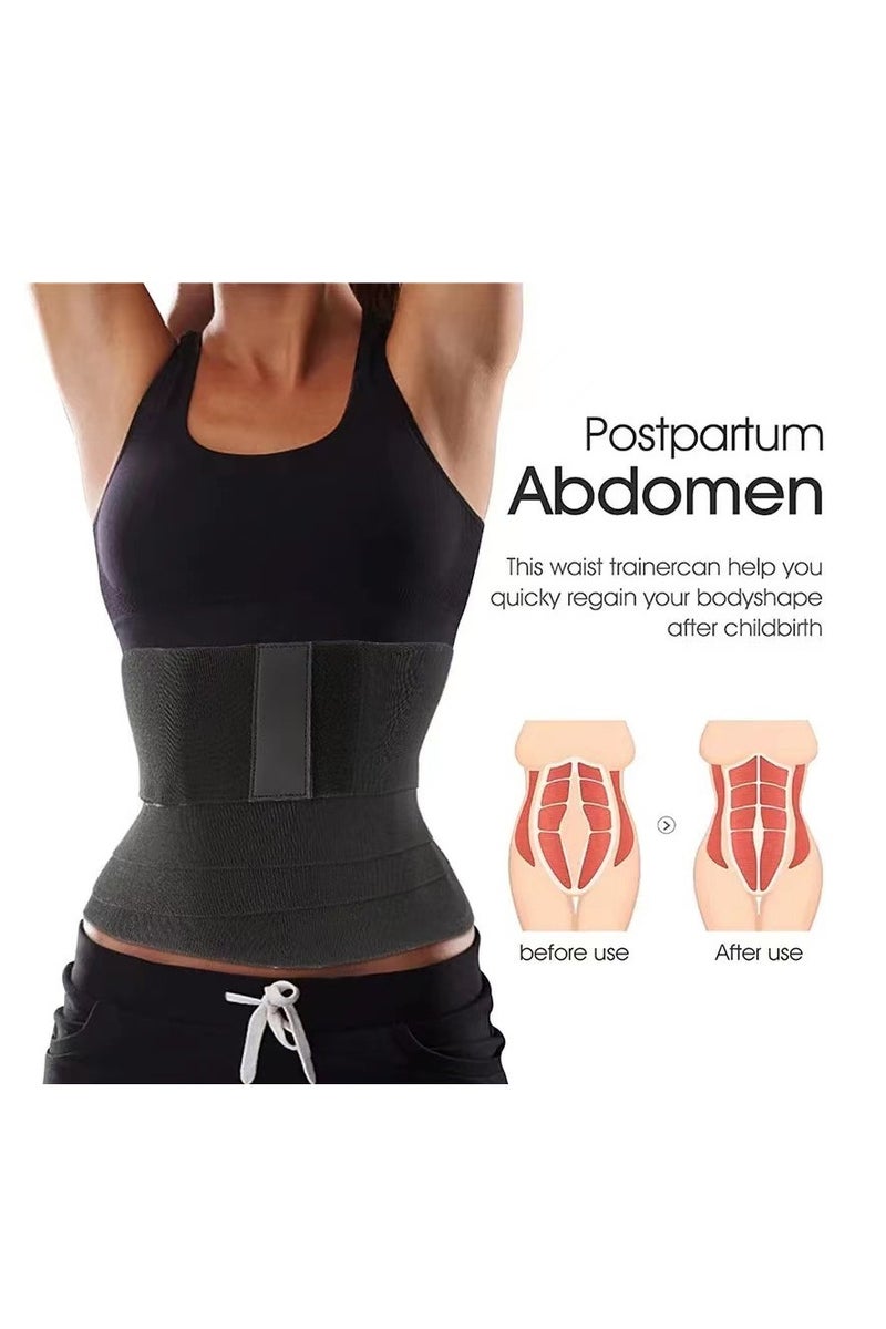 FRISKY Women's Waist Trainer Velcro Elastic Wrap Corset Plus Size Trainer Corset Tummy Control Slimming Abdominal Shaper Workout Waist Trimmer Suitable for Gym Exercise Body Shaping Waist Trimmer Belt - Image 4