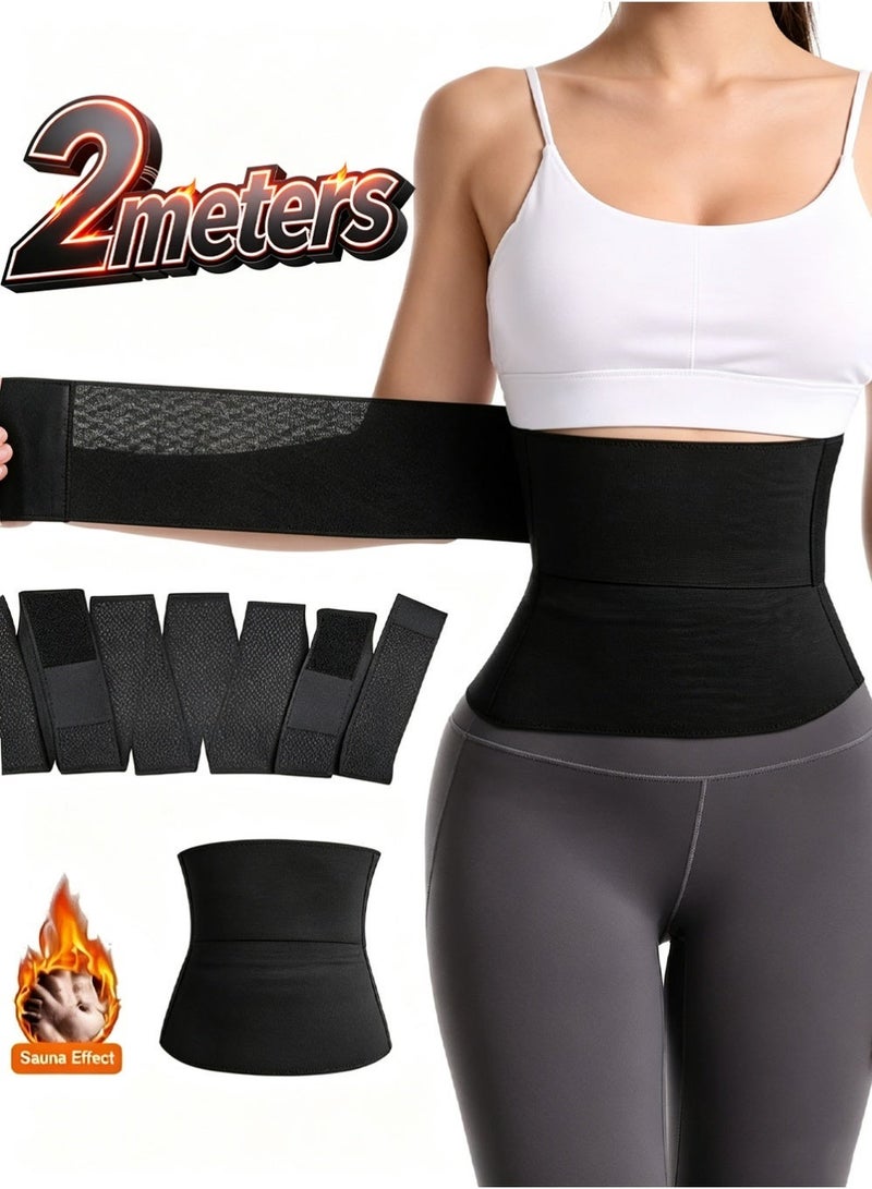 FRISKY Women's Waist Trainer Velcro Elastic Wrap Corset Plus Size Trainer Corset Tummy Control Slimming Abdominal Shaper Workout Waist Trimmer Suitable for Gym Exercise Body Shaping Waist Trimmer Belt - Image 1