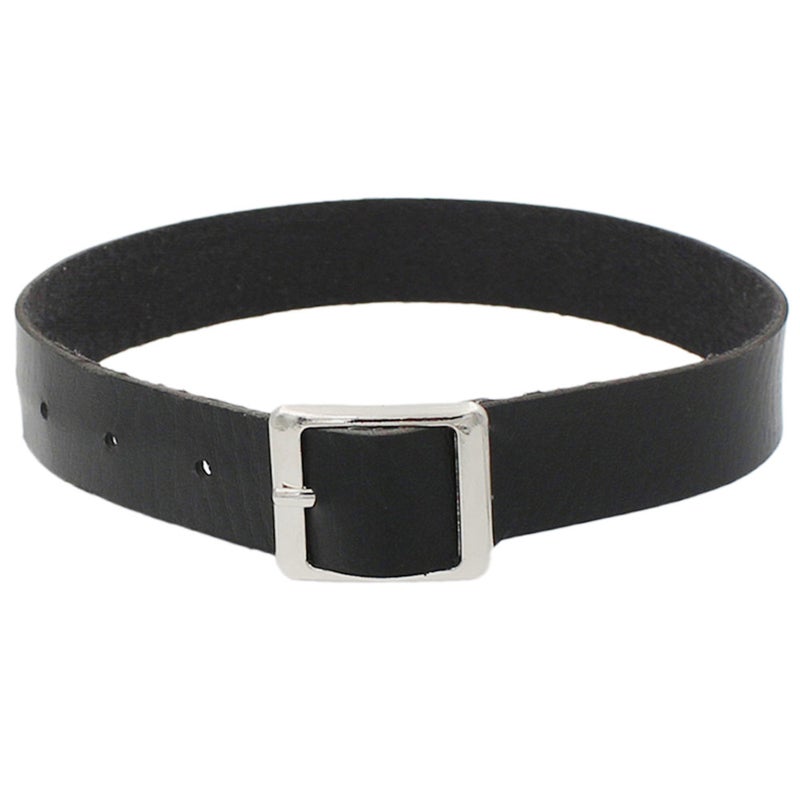 Retro Punk Leather Collar Womens Choker Necklace Black 