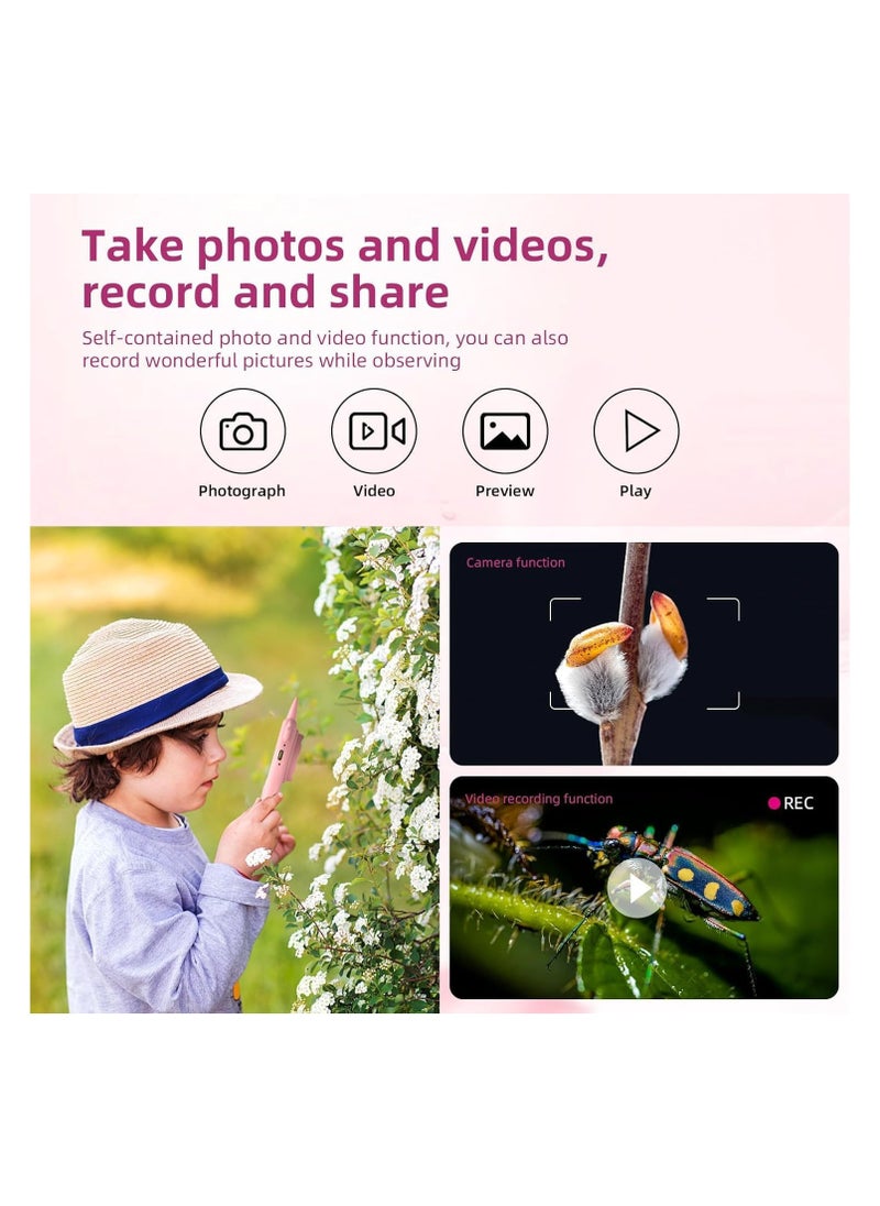Beauenty Microscope for Kids, Digital Handheld Microscopy, Portable Handheld Magnifying Glass, 2 IPS Screen, Mini Digital Microscope for Kids Educational Science Toy, Kids Handheld Outdoor Microscope  - Image 2