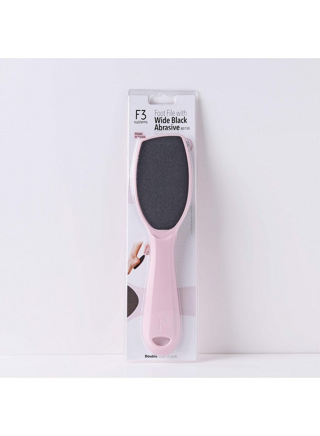 F3 systems Wide Emery Doublesided Pedicure Tool Colossal Foot File For Men & Women Effective For Cracked Heel Callus Remover Foot Scrubber Professional (Pink) - Image 2