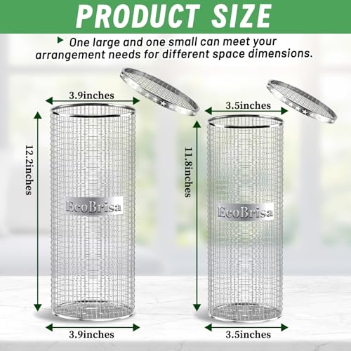 EcoBrisa 2pack Underground Worm Composting Bin Metal Compost Bin for Recycling Kitchen Food Waste Outdoor Worm Compost Bin with Holes and Lid Use in Outdoor Garden Vegetable Patch Backyard - Image 3