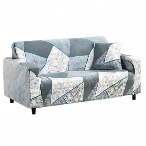 A CUBE LUXURY SOLUTIONS A CUBE LUXURY SOLUTIONS Spandex Polyester Fabric Floral Super Stretchable Flexible NonSlip Big Elasticity Perfect Size Sofa Cover Slipcover for 5 Seater Multi Prisms  - Image 5