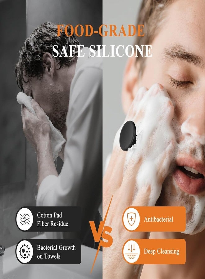 LISHER Silicone Face Scrubber for Men and Women | Face Wash Brush for Deep Pore Cleansing Exfoliating Massaging | Gentle and Soft Facial Scruber Tool Removes Dead and Dry Skin (black) - Image 3