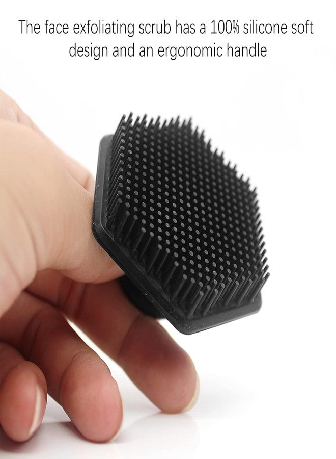 LISHER Silicone Face Scrubber for Men and Women | Face Wash Brush for Deep Pore Cleansing Exfoliating Massaging | Gentle and Soft Facial Scruber Tool Removes Dead and Dry Skin (black) - Image 4