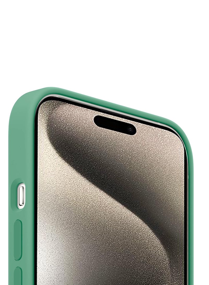 Wtech Soft Liquid Silicone Case Cover With MagSafe For Apple iPhone 15 Pro Max 2023 Spring Green - Image 4