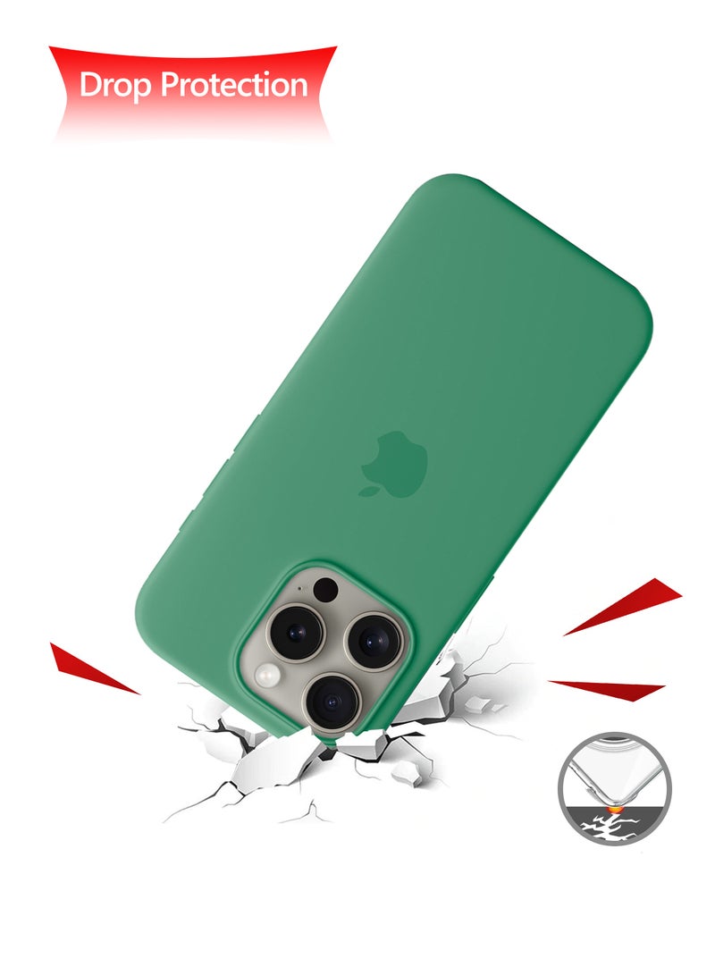 Wtech Soft Liquid Silicone Case Cover With MagSafe For Apple iPhone 15 Pro Max 2023 Spring Green - Image 5