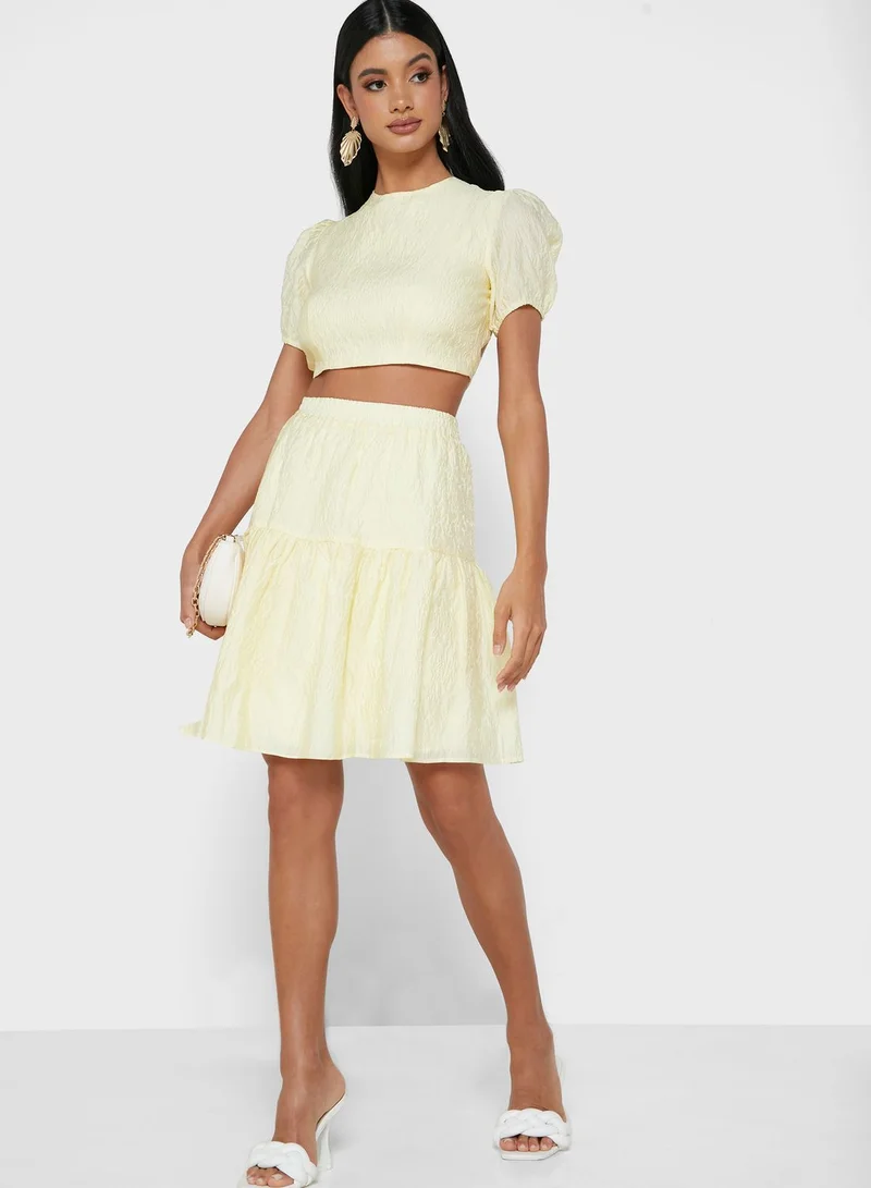 Bardot Puff Sleeve Top