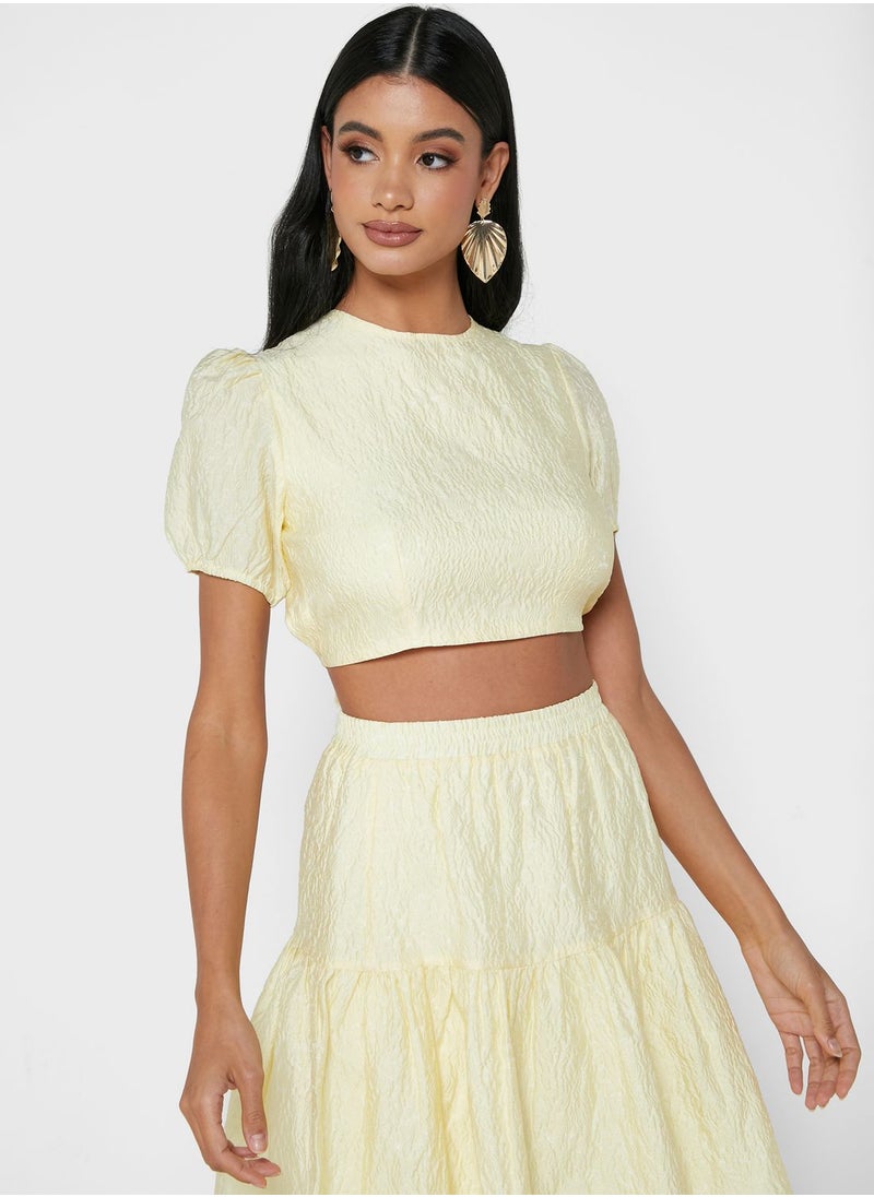 Bardot - Puff Sleeve Top - Image 1