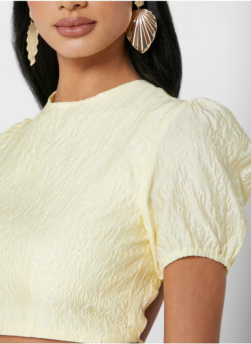 Bardot - Puff Sleeve Top - Image 1