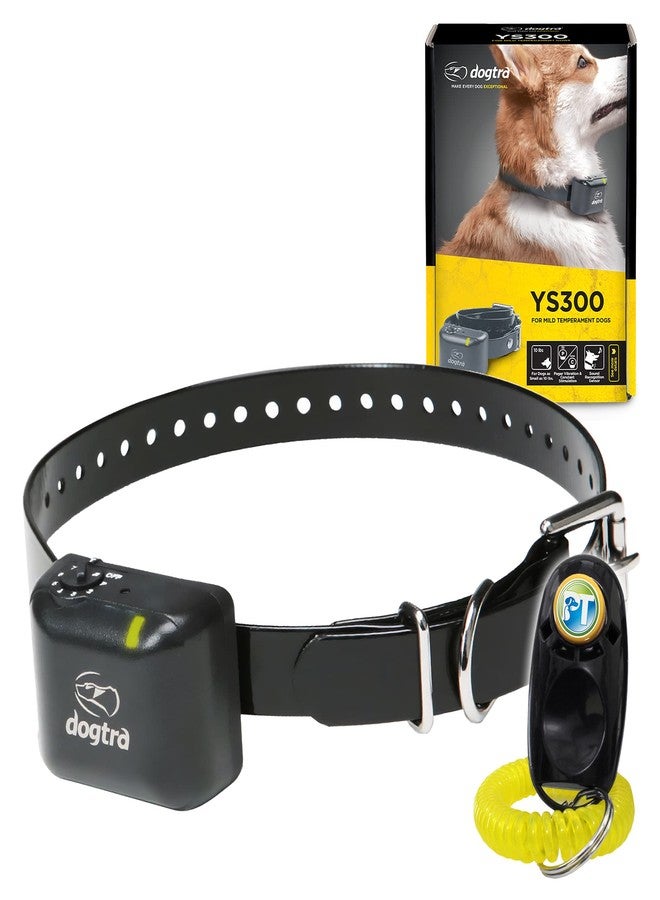 Dogtra YS300 Anti Bark Dog Collar for Small and Medium Dogs, Adjustable 6 Stimulation Levels, Vibration Warning, Low to Medium Output, Waterproof, Rechargeable w/PetsTEK Clicker - Image 1