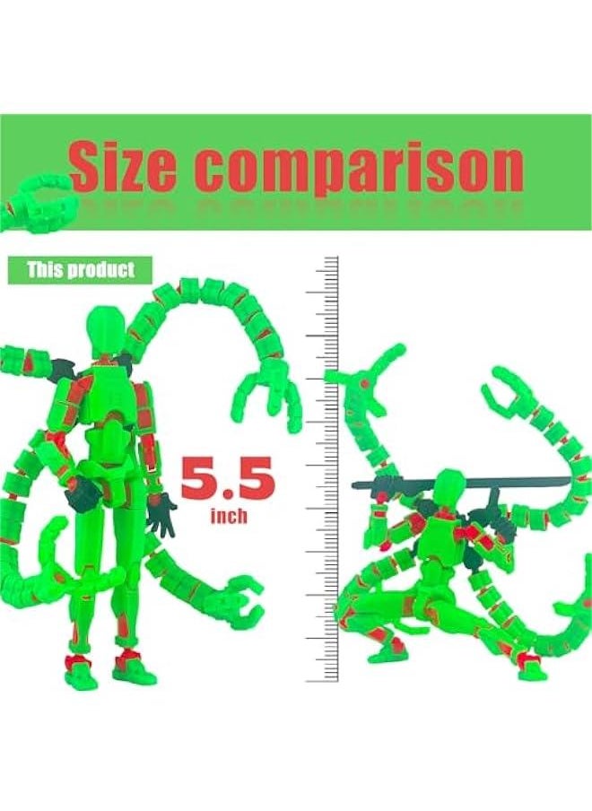 Already Assembled T13 Action Figure Accessories,Dummy 13 Multi-Jointed Movable,The Ultimate Desktop Decor for Lovers t-13 Movability 3D Printed Toys (Anime Style)