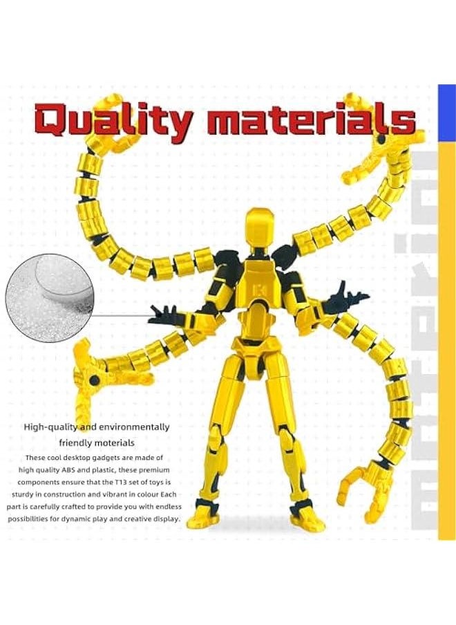 Already Assembled T13 Action Figure Accessories,Dummy 13 Multi-Jointed Movable,The Ultimate Desktop Decor for Lovers t-13 Movability 3D Printed Toys (Anime Style)