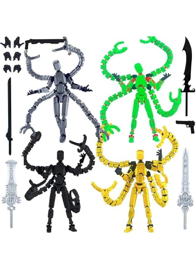 Already Assembled T13 Action Figure Accessories,Dummy 13 Multi-Jointed Movable,The Ultimate Desktop Decor for Lovers t-13 Movability 3D Printed Toys (Anime Style)
