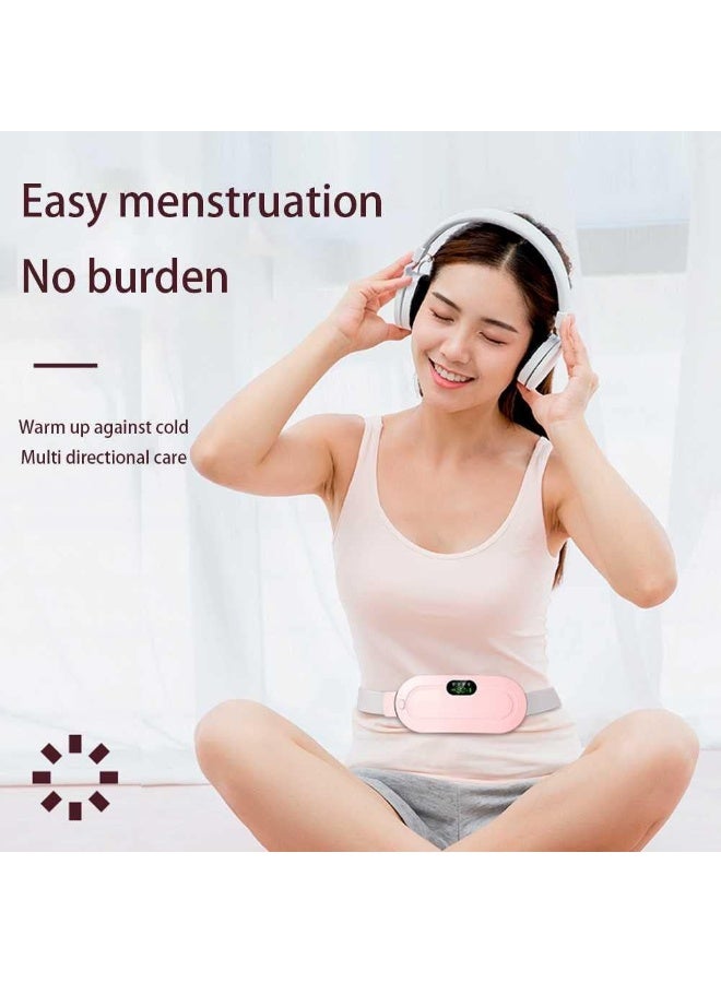Generic Jrechio Portable Cordless Heating Pad USB Battery Operated Heat Pad with 3 Heat Levels 4 Massage Modes Electric Heating Belt for Menstrual Period Back Pain Relief zhengzilu  - Image 3