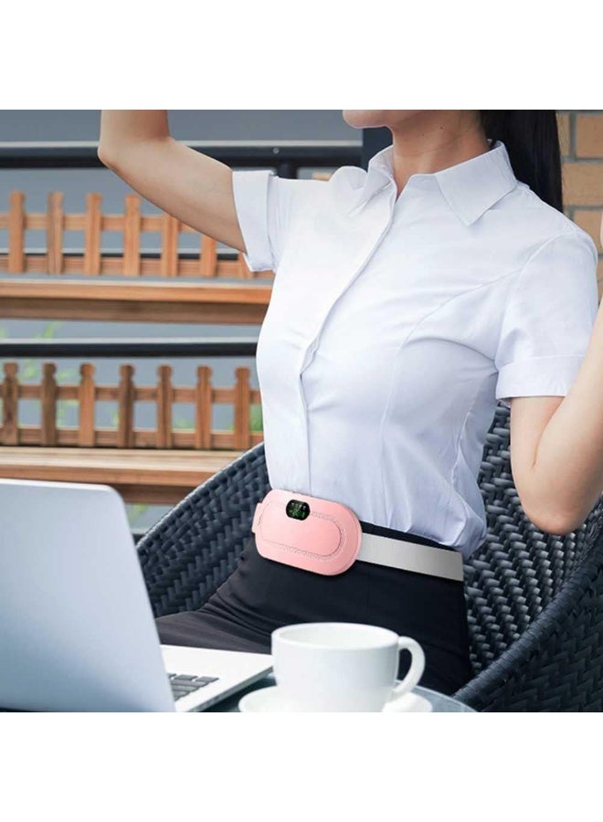 Generic Jrechio Portable Cordless Heating Pad USB Battery Operated Heat Pad with 3 Heat Levels 4 Massage Modes Electric Heating Belt for Menstrual Period Back Pain Relief zhengzilu  - Image 4