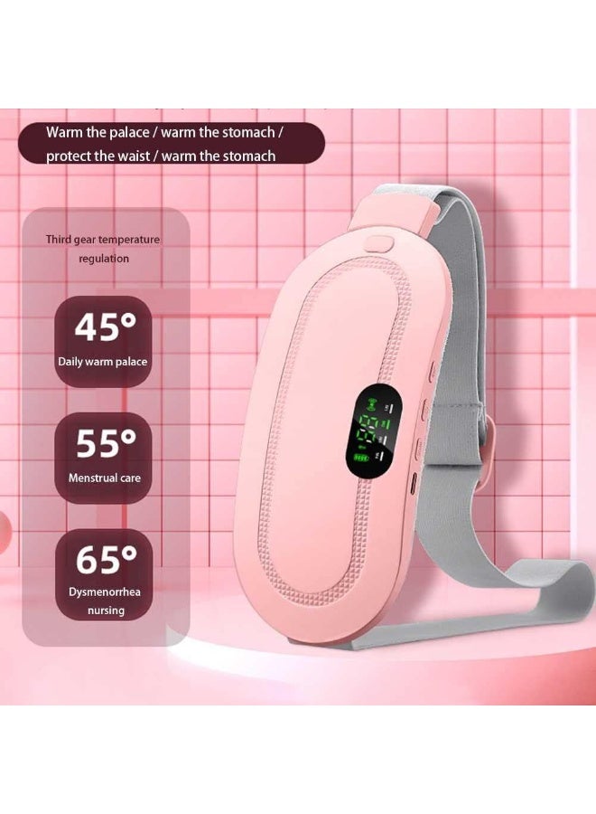 Generic Jrechio Portable Cordless Heating Pad USB Battery Operated Heat Pad with 3 Heat Levels 4 Massage Modes Electric Heating Belt for Menstrual Period Back Pain Relief zhengzilu  - Image 5