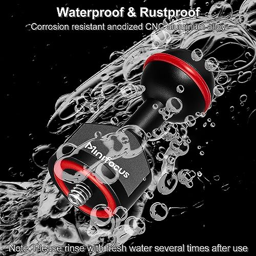 MINIFOCUS 2Pcs 1'' Ball Adapter to 1/4"-20 Screw, Universal Ball Joint Bracket with 1/4" Screw Base Adapter for Underwater Camera Arm Tray Diving Photography System - Image 4