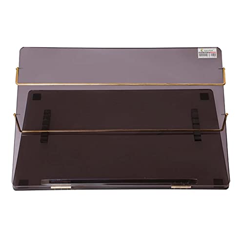 Rasper Acrylic Table Top Elevator Acrylic Writing Desk with Adjustable Height Slant Book Reading Stand Portable Laptop Table Writing Pad (Small Size 16x12 Inches) Premium 8mm Thickness (Smoke Black) - Image 4