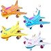 Drayear 4 Pack Light Up Airplane Toys Friction Powered Push Airplane Toy with Lights and Sounds for Kids Birthday Christmas Childrens Day Gift Early Educational Toys - Image 2
