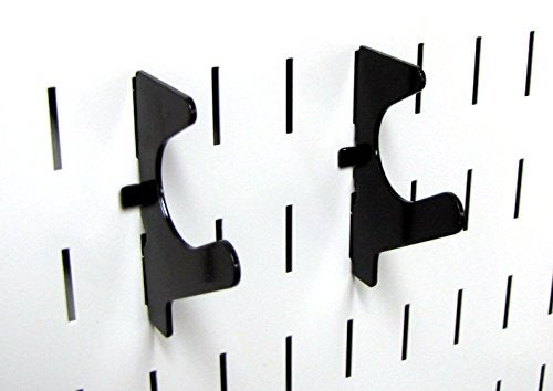 Wall Control Slanted U-Hook Accessory “U” Shaped Slotted Metal Pegboard Hook Pegboard and Slotted Tool Board – Black - Image 3