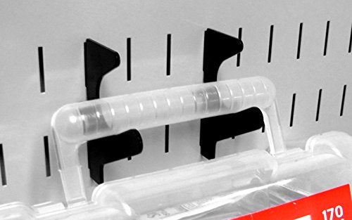 Wall Control Slanted U-Hook Accessory “U” Shaped Slotted Metal Pegboard Hook Pegboard and Slotted Tool Board – Black - Image 5