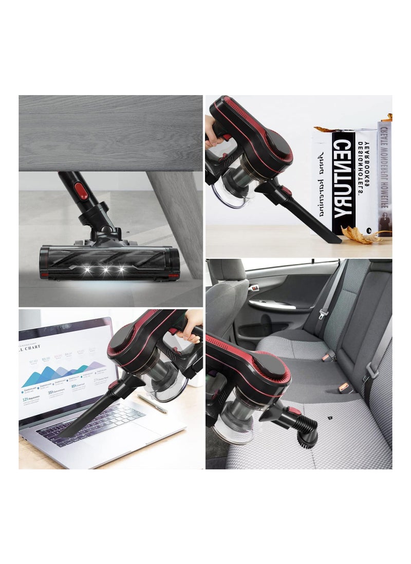 SINCHER - H350R Cordless Vacuum Cleaner with 20KPa, 4 in 1 Lightweight Stick Vacuum Cleaner with 350W Motor and Detachable Battery - Image 1