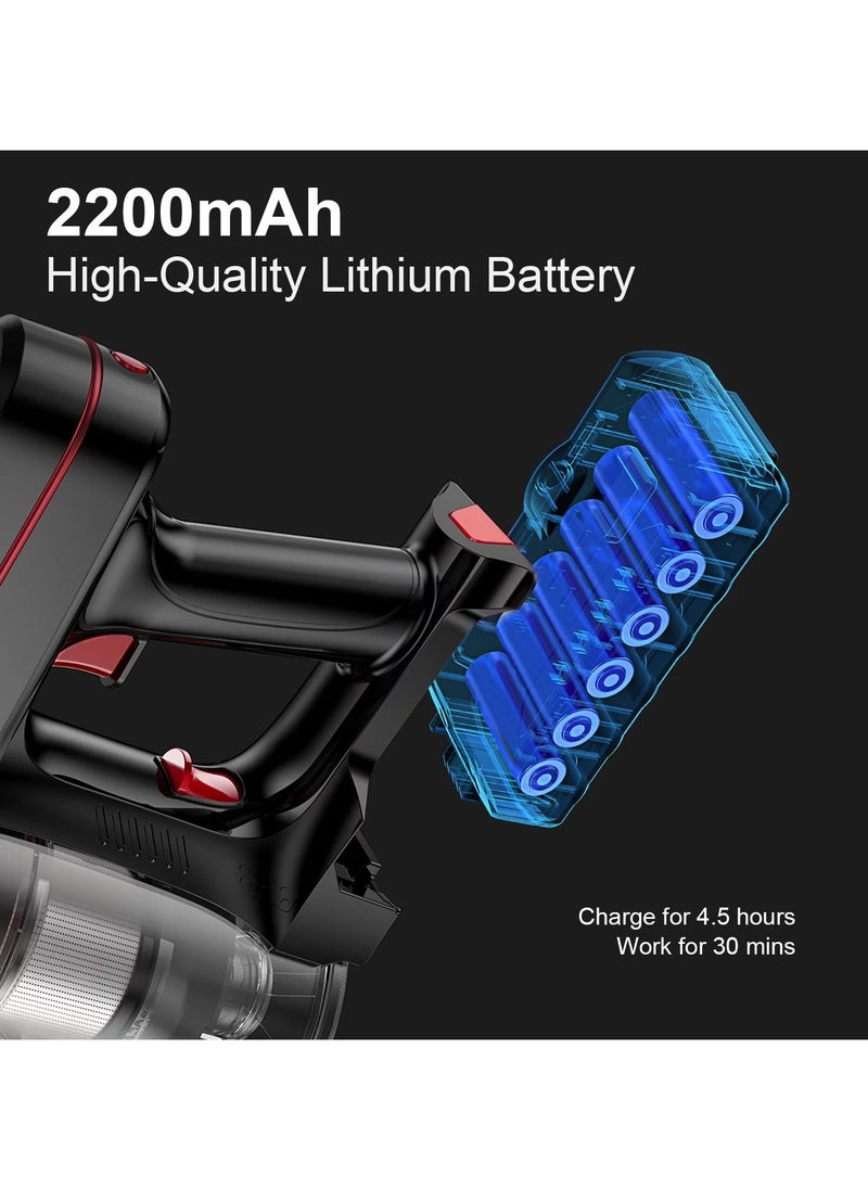 SINCHER - H350R Cordless Vacuum Cleaner with 20KPa, 4 in 1 Lightweight Stick Vacuum Cleaner with 350W Motor and Detachable Battery - Image 1