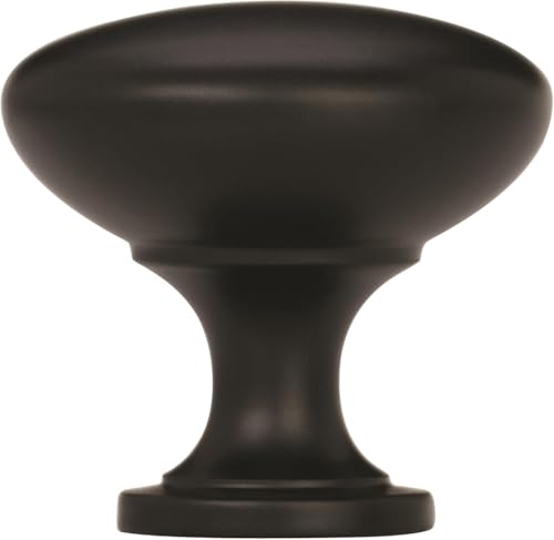 Amerock | Cabinet Knob | Matte Black | 1-1/4 inch (32 mm) Diameter | Edona | Drawer Knob | Cabinet Hardware (Pack of 10) - Image 1