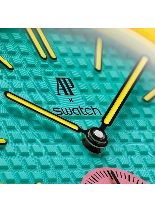 Ap X Swatch Royal Pop Watch Replica - Bioceramic Case Mini Fashion Keychain Watch for Bags, Pocket Watch, Gifts & Everyday Use - Image 3