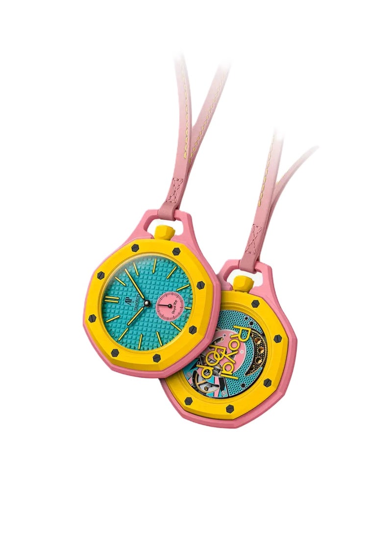 Ap X Swatch Royal Pop Watch Replica - Bioceramic Case Mini Fashion Keychain Watch for Bags, Pocket Watch, Gifts & Everyday Use - Image 1