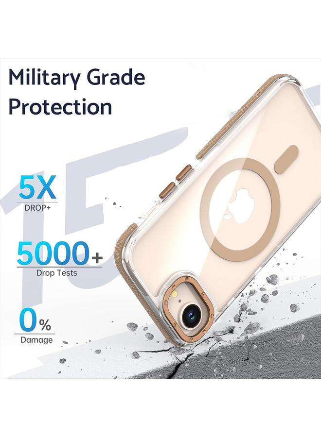 erorex Case For iPhone 16e Dual-Color Clear Acrylic Hybrid TPU MagSafe Phone Case - Image 5