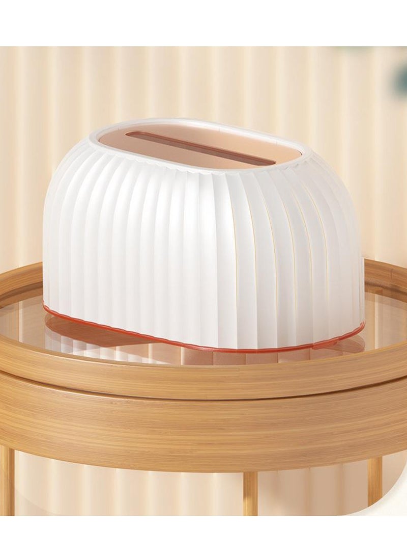 علبة مناديل مع رفع أوتوماتيكي زنبركي، علبة مناديل بلاستيكية لتخزين المناديل لحمام المكتب المنزلي 
﻿ - Image 2