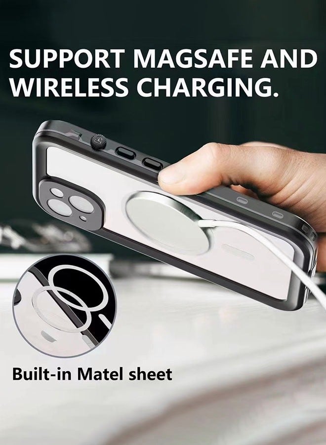 Motim iPhone 14 Magsafe Case, Waterproof Full Protective Case with Screen Protector, Heavy Duty Protective Shockproof Cover, Magnetic Magsafe Cover for iPhone 14  - Image 3
