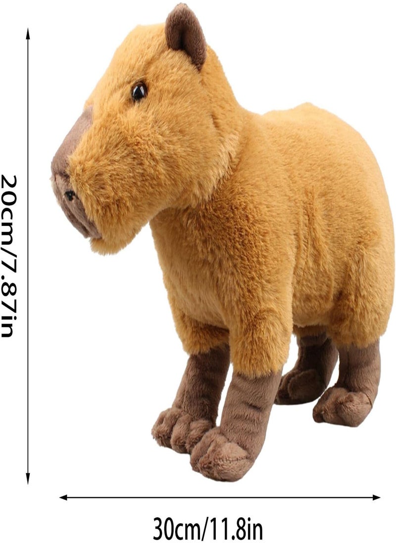 GGOOT - Capybara Plush Pillow | Cute Stuff Animals For Teens,Simulation Capybara Plush Toy, Soft Real Life Simulation Plush Dolls, Wild Animals Gifts For Kids, Brown - Image 1