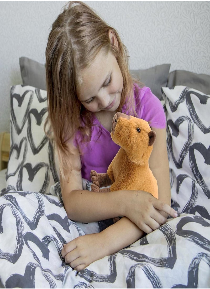 GGOOT - Capybara Plush Pillow | Cute Stuff Animals For Teens,Simulation Capybara Plush Toy, Soft Real Life Simulation Plush Dolls, Wild Animals Gifts For Kids, Brown - Image 1