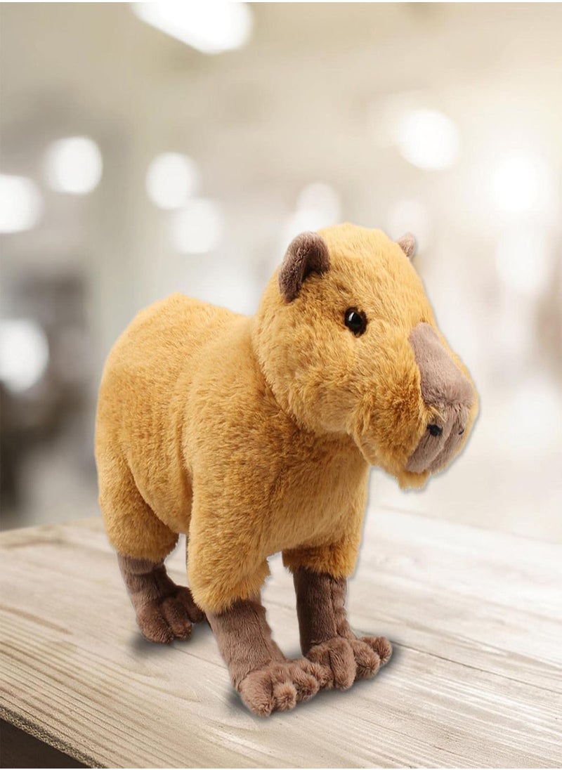 GGOOT - Capybara Plush Pillow | Cute Stuff Animals For Teens,Simulation Capybara Plush Toy, Soft Real Life Simulation Plush Dolls, Wild Animals Gifts For Kids, Brown - Image 1