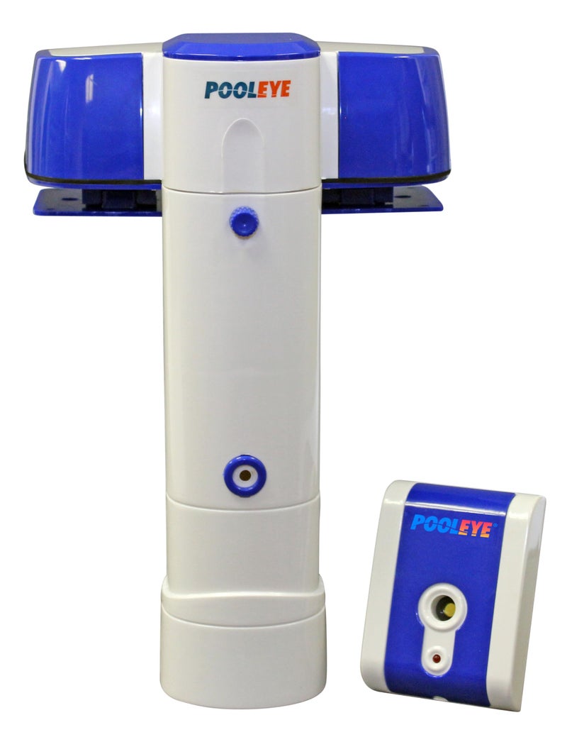 PoolEye جهاز إنذار حمام السباحة القابل للتثبيت من PoolEye متوافق مع حمامات السباحة الأرضية والبارزة، معتمد من ASTM، مستشعر حركة الماء بتقنية متقدمة، حماية مزدوجة، صفارات على جانب المسبح وفي المنزل، متعدد الألوان - Image 1
