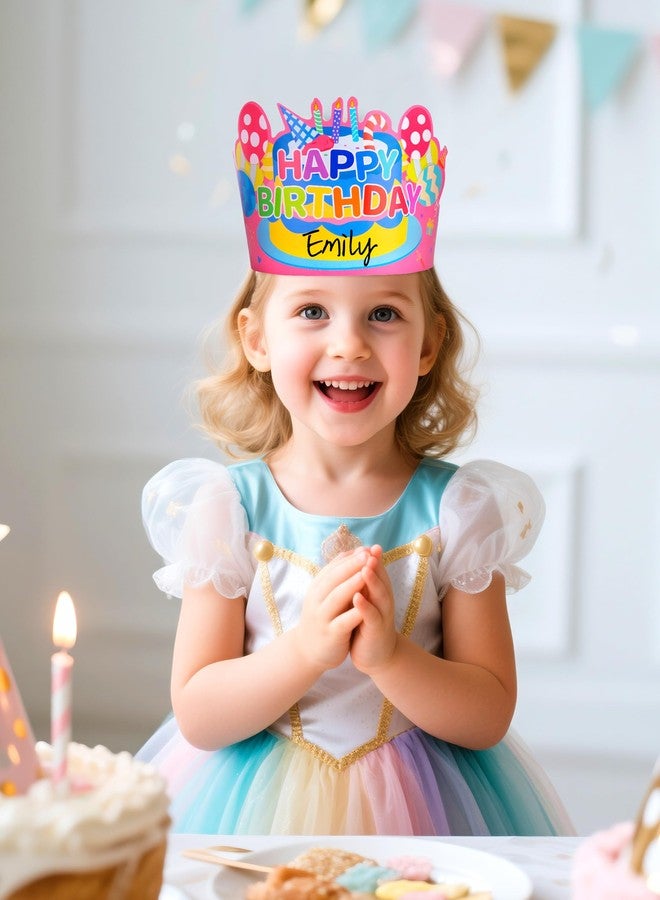 VEKDA 36 Pcs Birthday Crowns for Classroom Paper Happy Birthday Party Hats for Kids Classroom Must Haves Party Supplies - Image 5