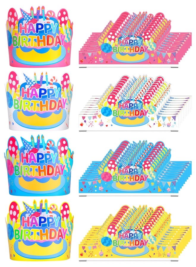 VEKDA 36 Pcs Birthday Crowns for Classroom Paper Happy Birthday Party Hats for Kids Classroom Must Haves Party Supplies - Image 1
