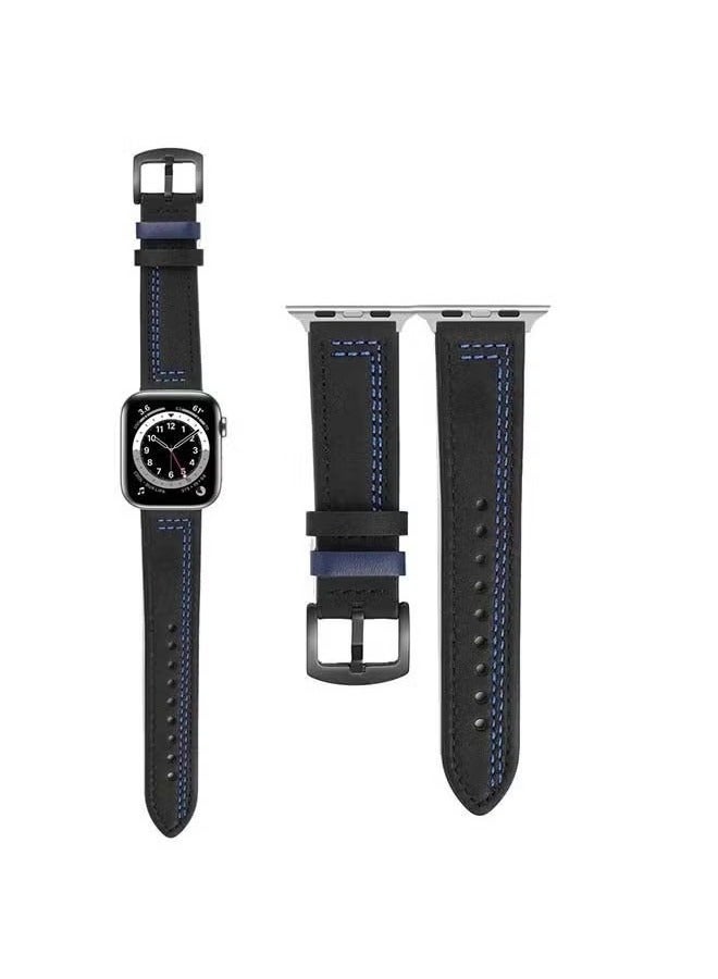 vesus Replacement Band For Apple Watch Series 6/SE/5/4/3/2/1 Black/Blue