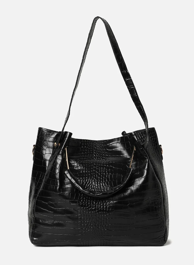 Haute Sauce  Mabel Black Handbag Set for Women | Best Price UAE