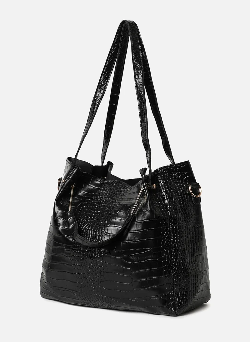 Haute Sauce  Mabel Black Handbag Set for Women | Best Price UAE