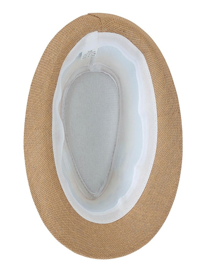 FabSeasons Stylish Fedora Hat for Men & Women - Summer Beach Hat, Lightweight & Breathable, Adjustable Fit, Outdoor Sun Protection (One Size, 58cm) - Image 4