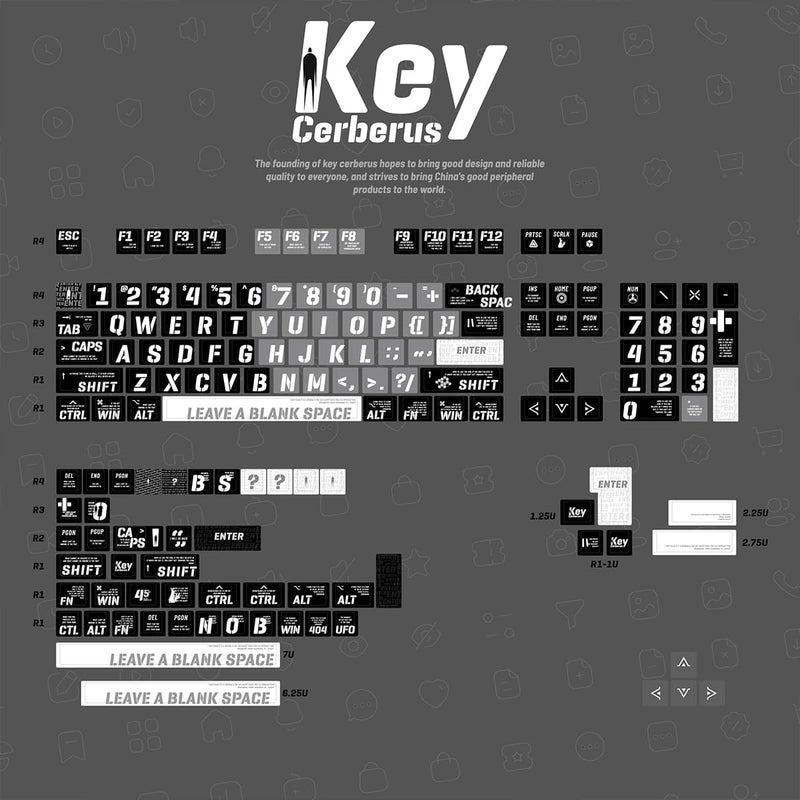 غطاء مفاتيح موضوع Raving 157 مفتاح PBT غطاء مفاتيح مخصص من Cherry مناسب لمفاتيح Cherry MX Switch 61/87/104/108 ولوحات المفاتيح الميكانيكية الأخرى (Raving-Cherry) - Image 5