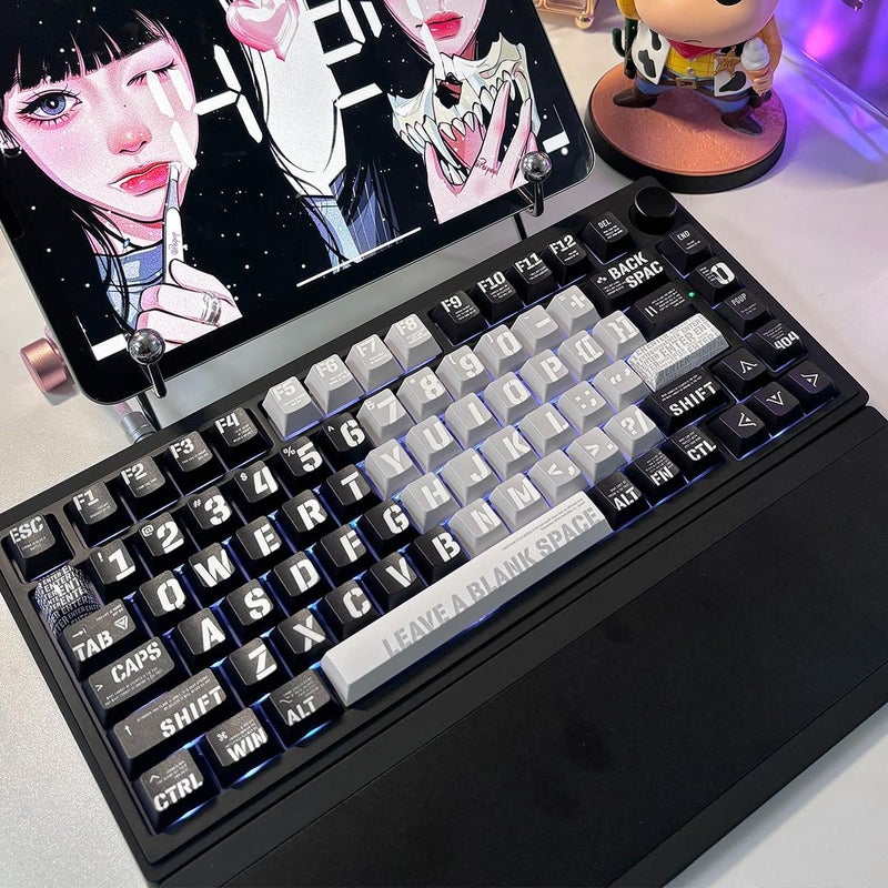 غطاء مفاتيح موضوع Raving 157 مفتاح PBT غطاء مفاتيح مخصص من Cherry مناسب لمفاتيح Cherry MX Switch 61/87/104/108 ولوحات المفاتيح الميكانيكية الأخرى (Raving-Cherry) - Image 2