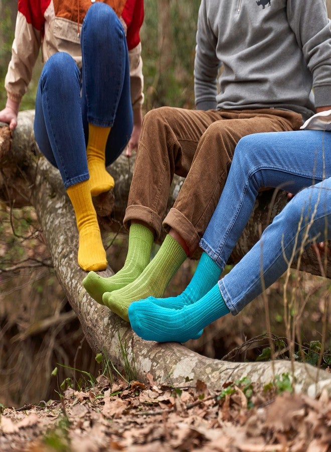 جويث جوارب GoWith للجنسين، 4 أزواج، مصنوعة من القطن الطبيعي بنسبة 97%، جوارب مريحة ودافئة وجيدة التهوية، جوارب كاجوال بدون خياطة للرجال والنساء، متعددة الألوان - 2، مقاس صغير جدًا، موديل 3014 - Image 4