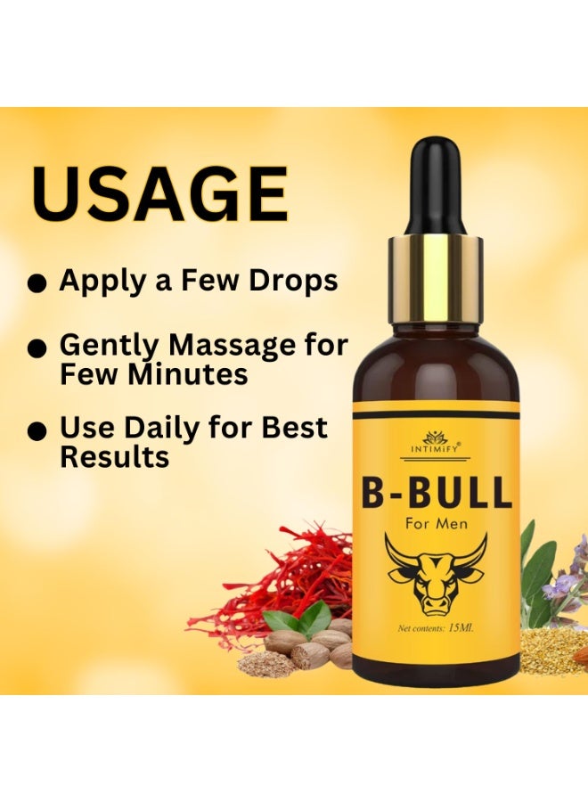 INTIMIFY B Bull,Ayurvedic Oil For Men 15ml - Image 3
