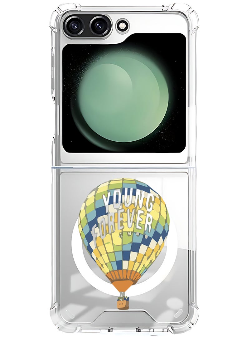 Theodor Magnetic Case for Samsung Galaxy Z Flip 6 Compatible with MagSafe Wireless Charging, Shockproof Phone Bumper Cover Young forever-01 - Image 1