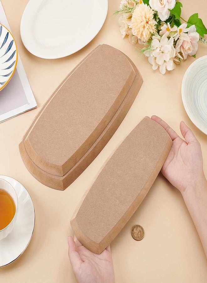 BENECREAT 3 Sizes Asymmetrical Ceramic Molds for Clay (11x4/12x5/13x6.5), Wood Rectangle Pottery Molds for Pottery, Pottery Tools for Handbuilding Dish Plate DIY Craft Supplies - Image 3